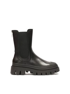 Czarne chelsea boots z licowej skóry Kazar