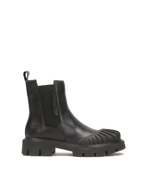 Czarne Chelsea boots z wysoką cholewką Kazar