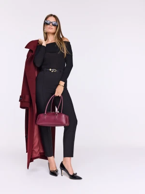 Czarne cygaretki spodnie z lyocellu i wiskozy TARANKO