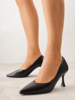 Czarne Czółenka na Szpilce o Stożkowym Kształcie Kowena gogo gogo