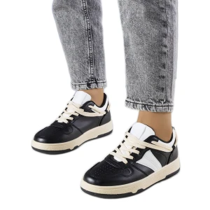 Czarne damskie sneakersy Marcella beżowy Inna marka