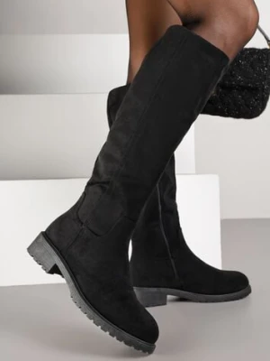 Czarne Dopasowane Kozaki Vices w Stylu Basic Lonavie ballada