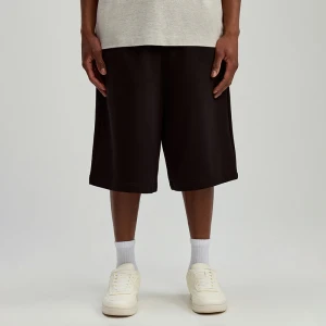 Czarne dresowe szorty z białymi troczkami House