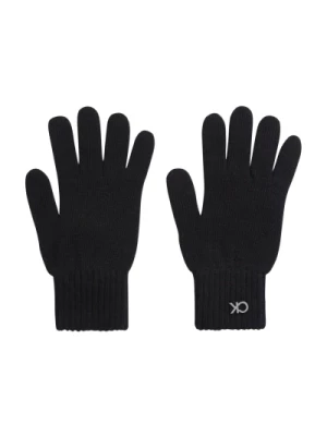 Czarne Dzianinowe Rękawiczki dla Kobiet Calvin Klein