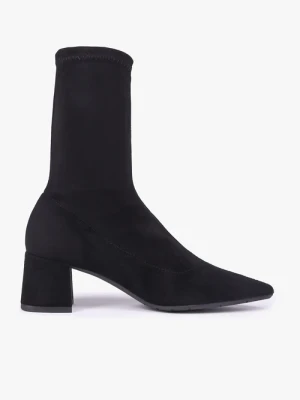 Czarne elastyczne botki nad kostkę Ryłko