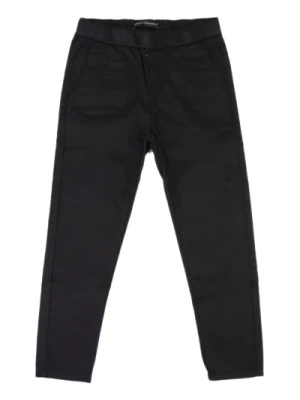 Czarne Elastyczne Spodnie z Bawełny Daniele Alessandrini