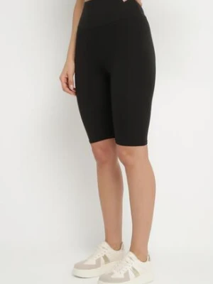 Czarne Elastyczne Szorty Kolarki Liarena ideal