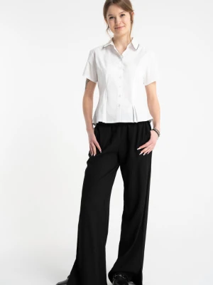 Czarne eleganckie spodnie WIDE LEG Reporter
