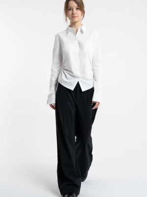 Spodnie dziewczęce szerokie elegancie czarne Reporter