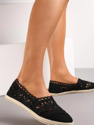 Czarne Espadryle Satisfyingly vices