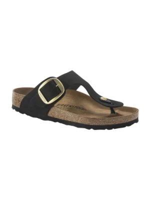 Czarne Gizeh Big Sliders: Styl i Komfort Birkenstock