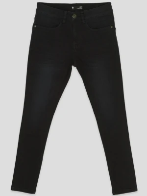 Czarne gładkie jeansy SLIM Reporter