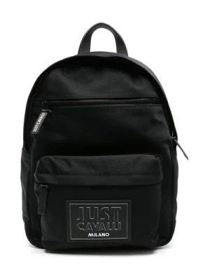 Czarne gładkie torby nylonowe Just Cavalli