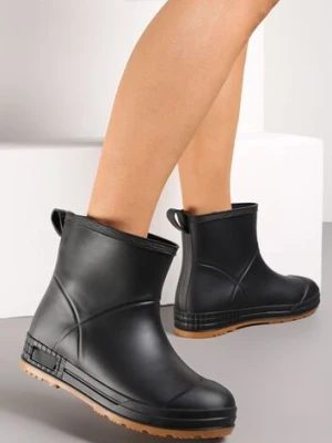 Czarne Gumowe Kalosze za Kostkę Lunidia