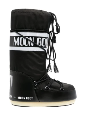 Czarne ikonowe buty śniegowe Moon Boot