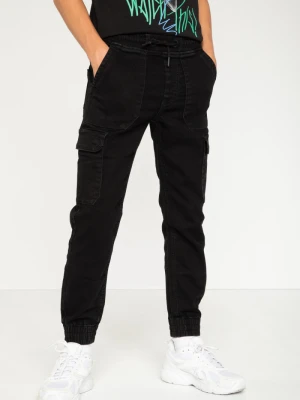 Czarne jeansowe spodnie jogger Reporter