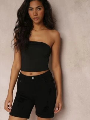 Czarne Jeansowe Szorty z Efektem Push Up Metaux m.sara