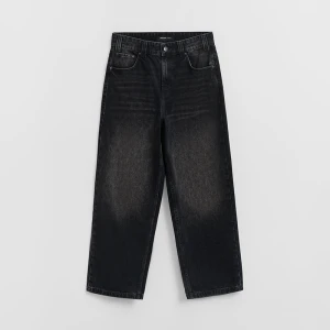 Czarne jeansy baggy loose fit House