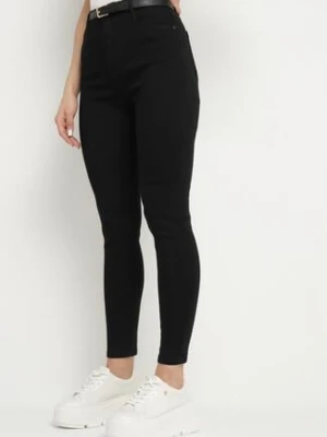 Czarne Jeansy Elastyczne o Dopasowanym Kroju z Wysokim Stanem Rinnette daysie