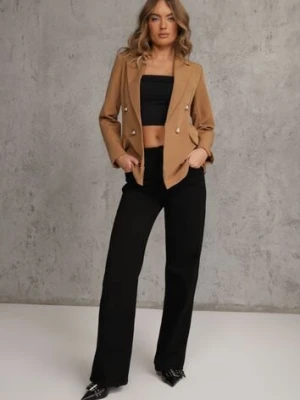 Czarne Jeansy High Waist z Szeroką Nogawką Riloresa daysie