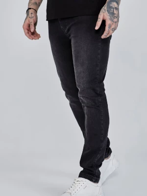 Czarne jeansy męskie slim fit SikSilk