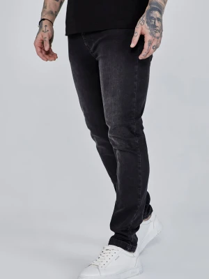 SikSilk męskie czarne jeansy slim fit