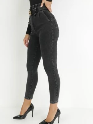 Czarne Jeansy Mom Fit z Paskiem Humilia elsa.m by may