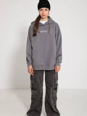 Czarne jeansy typu cargo z szerokimi nogawkami Reporter