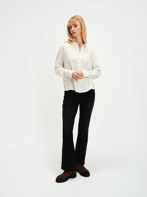 Czarne jeansy typu flare TOP SECRET