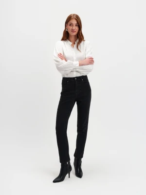 Czarne jeansy typu skinny TOP SECRET