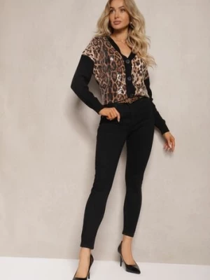 Czarne Jeansy z Efektem Push-Up Skinny Fortoria