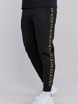 Czarne joggery męskie typu muscle fit SikSilk
