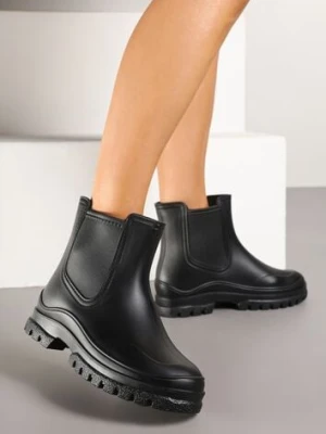 Czarne Kalosze w Stylu Sztybletów Aslovia