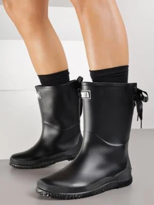 Czarne Kalosze z Kokardką Ponella