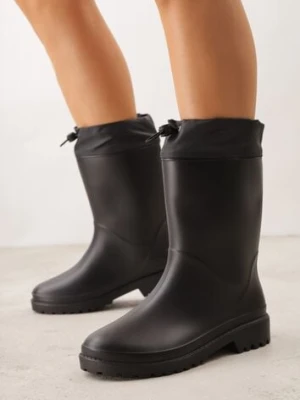 Czarne Kalosze ze Ściągaczami przy Cholewce Bastotus seastar