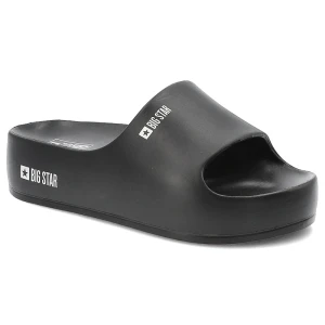 Czarne Klapki Big Star Stylowe Obuwie Damskie Na Platformie