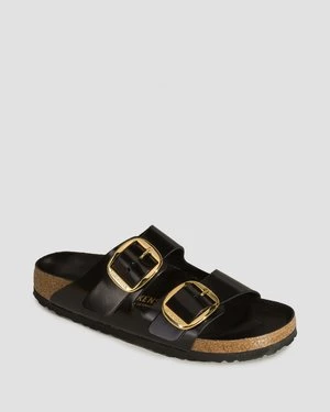Zdjęcie produktu Czarne Klapki Damskie Birkenstock Arizona Natural Leather Patent Narrow