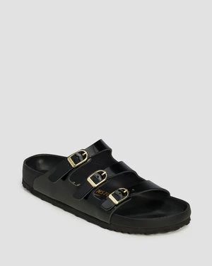 Czarne Klapki Damskie Birkenstock Florida D-buckle Exq Lena Hs Narrow