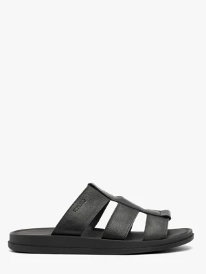 Czarne klapki męskie Ryłko