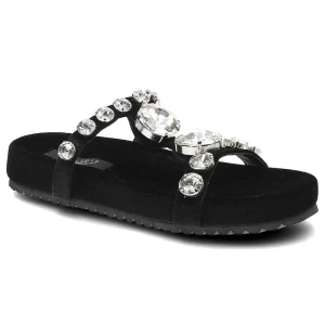 Czarne Klapki Sca'Viola Eleganckie Buty Damskie