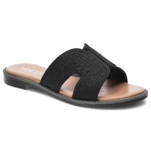 Zdjęcie produktu Czarne Klapki Venezia Modne Buty Na Lato