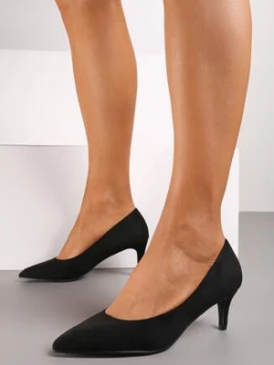 Czarne Klasyczne Czółenka na Szpilce Ovirissa