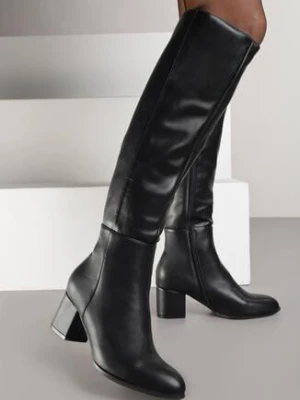 Czarne Klasyczne Kozaki Vices na Obcasie Sodvira