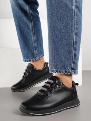 Czarne Klasyczne Sneakersy Palentie fashion