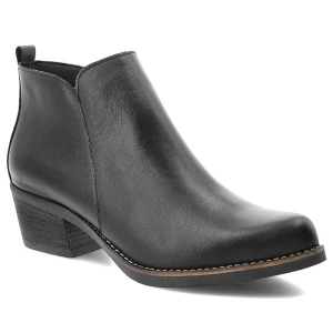 Czarne Kowbojki Hee Skórzane Buty Damskie