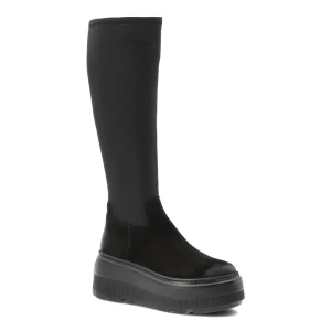 Czarne Kozaki Chebello Eleganckie Buty Damskie