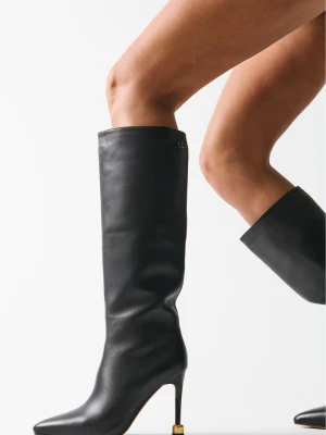 Czarne kozaki na szpilce CARINII B10534-E50-000-000-000