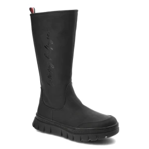 Zdjęcie produktu Czarne Kozaki Tommy Hilfiger Modne Buty Damskie