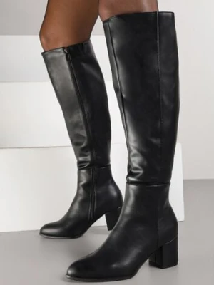 Czarne Kozaki Vices na Słupku Sedvire