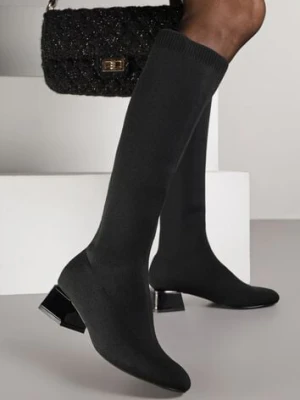 Czarne Kozaki Vices na Stożku z Elastyczną Cholewką Garsse